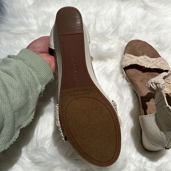 New Lucky Brand Macramé Wedge Sandal Size 7.5M.  B86 - Picture 9 of 9